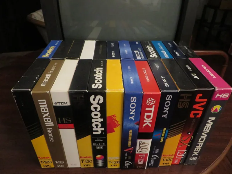 Lot of 24 Vintage VHS Tapes Sold as Used Blanks Maxell Sony Scotch TDK Kodak JVC