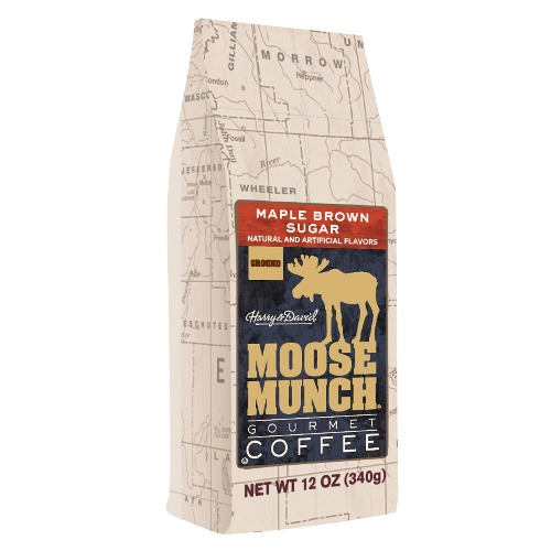 Moose Munch Gourmet Ground Coffee by Harry & David, 12 oz bag (Maple Brown Sugar) - Maple Brown Sugar 12 Ounce (Pack of 1)