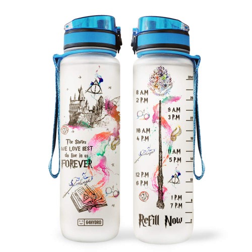 64HYDRO 32oz 1Liter Motivational Fitness Sports Water Bottle with Time Marker & Removable Strainer, Fast Flow, Flip Top Leakproof Durable BPA Free Non-Toxic for Fitness, Gym and Outdoor Sports - I - HRH0109011