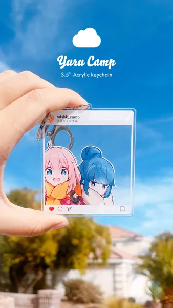 Yuru Camp Selfie Keychain