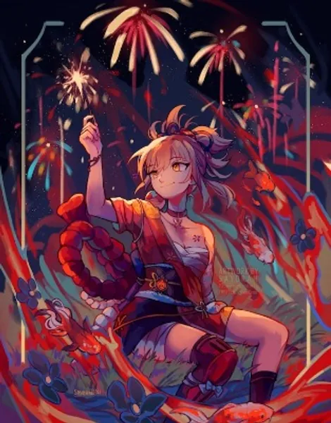 Genshin Impact Yoimiya Print 11x14