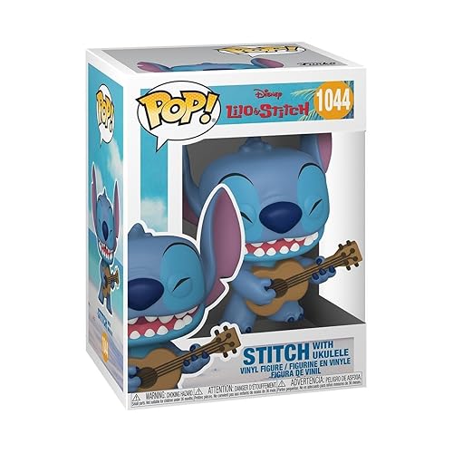 Funko Pop Disney: Stitch with Ukulele - Disney: Lilo & Stitch - Figurine en Vinyle à Collectionner - Idée de Cadeau - Produits Officiels - Jouets pour Les Enfants et Adultes - Movies Fans - POP! 4"