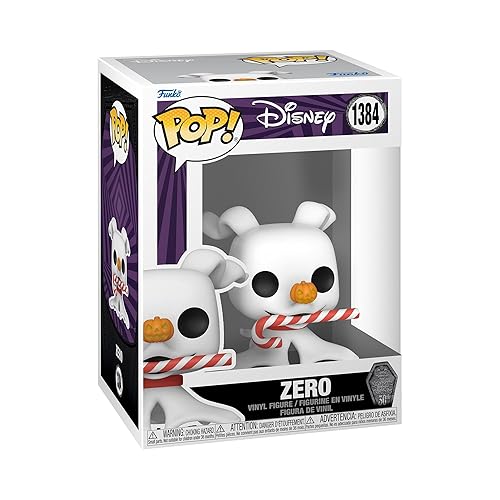 Funko Pop! Disney: The Night Before Christmas 30th - Zero with Candycane - Disney: The Nightmare Before Christmas - Figurine en Vinyle à Collectionner - Idée de Cadeau - Produits Officiels