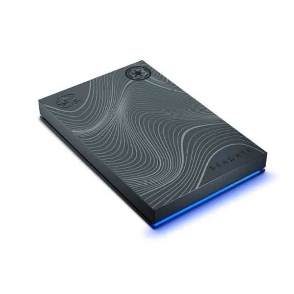 Seagate Beskar Ingot Drive Special Edition FireCuda 2TB Officially-Licensed External Hard Drive HDD - 2.5 Inch USB 3.2 Gen 1 Customizable LED RGB Lighting with Rescue Services (STKL2000403) - 