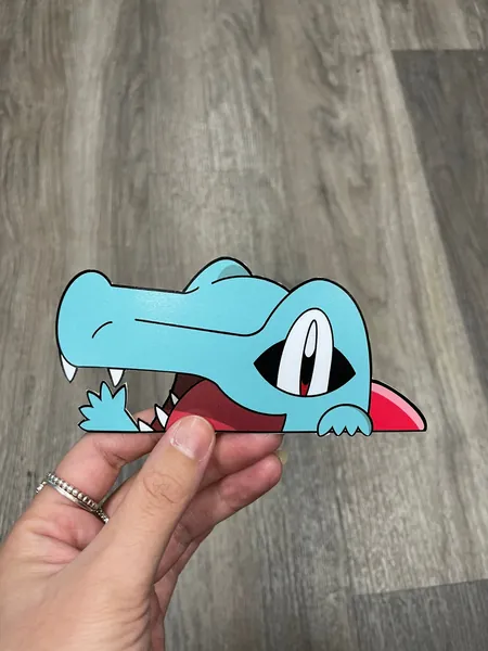 Totodile Peeker Sticker