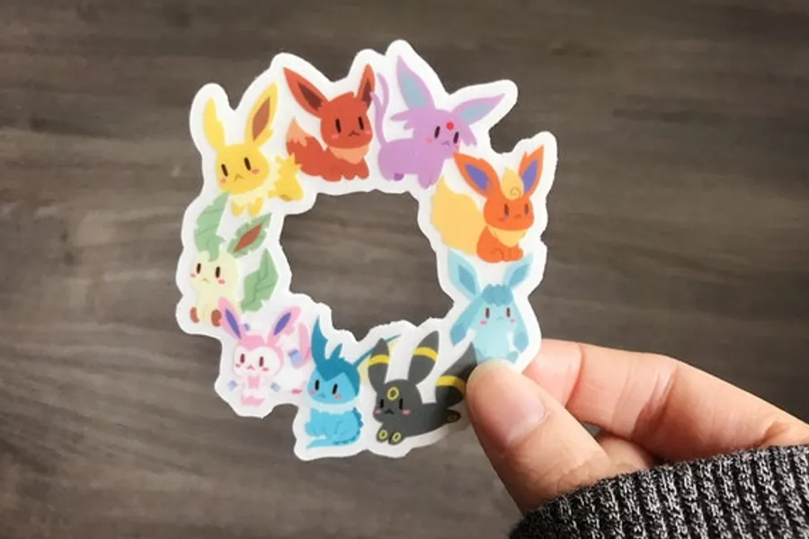 Eeveelution Wreath Sticker