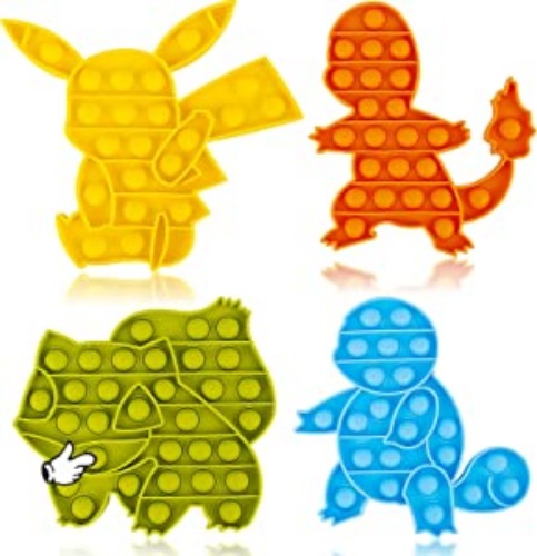 IGINOA 4 Pack Pop Sensory Easter Basket Stuffers Toys Cheap Set Anxiety Autism Stress Toys, Special Prize Gifts for Kids Boys Girls Teens Adults Friends ADHD Family Classroom