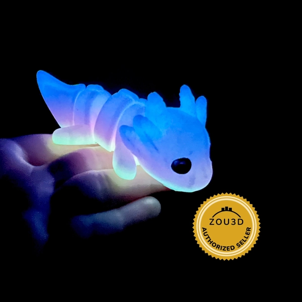 Magic Glow Baby Axolotl Fidget Toy - Articulated Axolotl