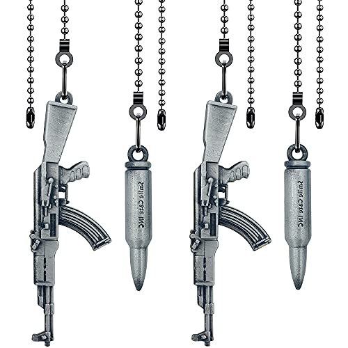 4 Pieces Dotlite Silver Pull Chains Ceiling Fan Pull Chain Extension Fan Pull Chain Pendant 12 Inch Ceiling Fan Chain Extender Ornament with Ball Fan Chain Connector (Silver) - Silver