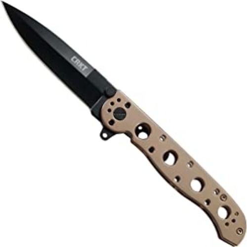 CRKT M16-03BK EDC Folding Pocket Knife: Everyday Carry, Black Sandvik 12C27 Steel Blade, Liner Lock, Bronze Aluminum Handle, 4-Position Pocket Clip