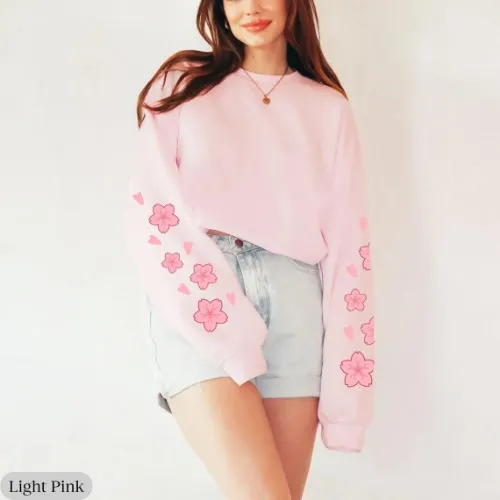 Pink Sakura Blossom Sweater