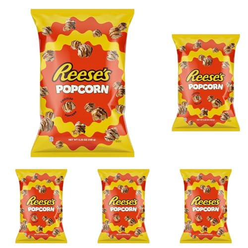 Reese's Popcorn Coated in Chocolatey Drizzle and Peanut Butter(Pack of 5)