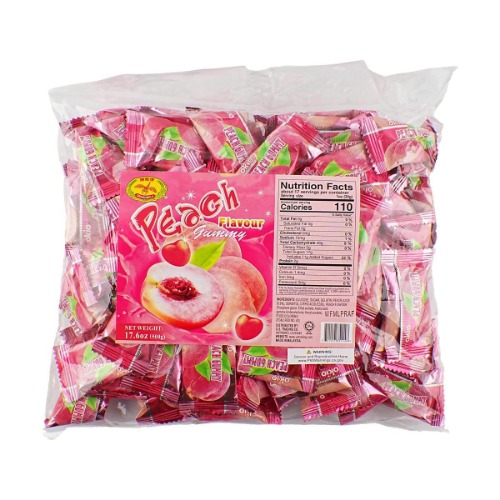 Peach Gummy Candy 17.6 oz - Peach Flavor