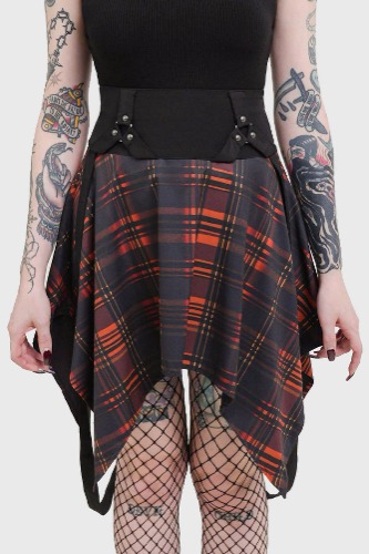 Amberic Skirt | S / Black/Orange / 96% Polyester 4% Elastane