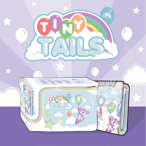 TinyTails | Pack - 10 Diapers / Medium / Not Scented