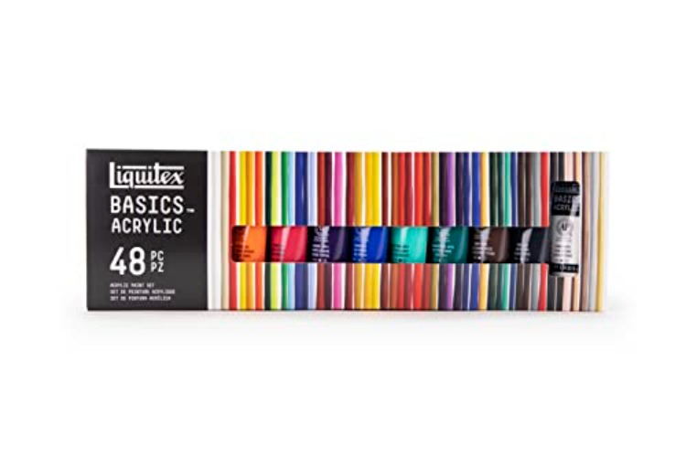 Liquitex BASICS Acrylic Paint Set, 48 x 22ml (0.74-oz) Tube Set - 48 x 22ml (0.74-oz) - Paint Set