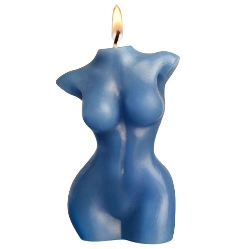 LaCire Torso Form III Drip Candle - Blue