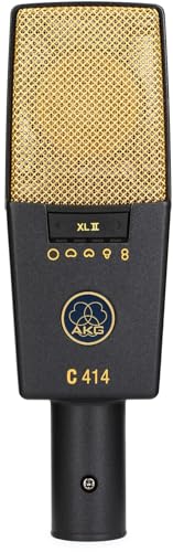 AKG Pro Audio C414 XLII Vocal Condenser Microphone, Multipattern, Black - C414 - Vocals - Single