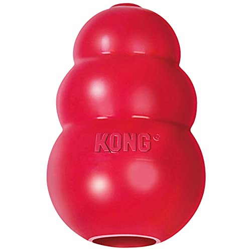 KONG - Classic Dog Toy - Durable Natural Rubber - Fun to Chew, Chase and Fetch - For Medium Dogs - Red - Medium