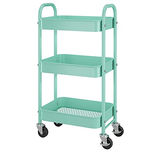 Simple Trending 3-Tier Metal Rolling Storage Cart