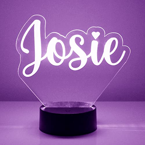 MMS Name LED Night Light Lamp, Personalized with Your Name or Text, Remote Control with 15 Colors, 4 Light Modes, Customized Gift LED Lamp Lights Up the Room, USB Cord or Battery (Extra Fruity Font) - Style 21