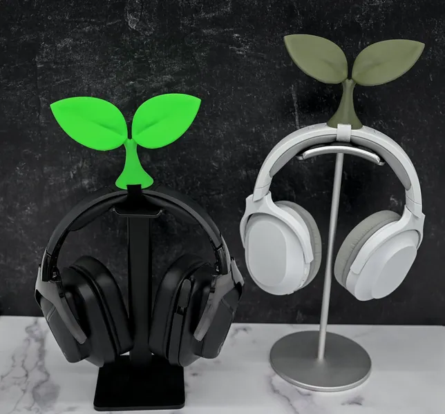 Sprout Seedling Attachment for Headset // Gaming Accessories, Live Streaming Props, Kawaii Anime Aesthetic, Plant Headset, Unique Gamer Gift