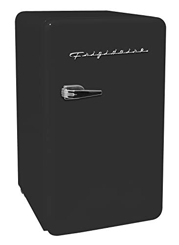 FRIGIDAIRE EFR372-BLACK 3.2 Cu Ft Black Retro Compact Rounded Corner Premium Mini Fridge - Black - Fridge