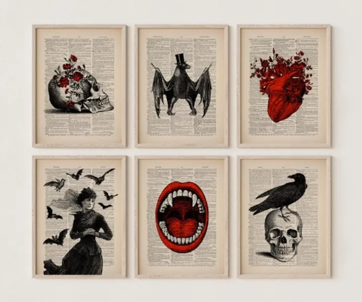 Vintage Gothic Wall Art Prints