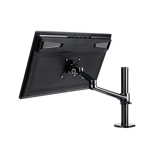 HUION Single Monitor Arm, VESA Desk Monitor Mount – for Monitors Up to 32 Inches and 17.6 lbs, Heavy Duty Fully Adjustable Stand, Computer Monitor Arms with Clamp/Grommet Mounting Base