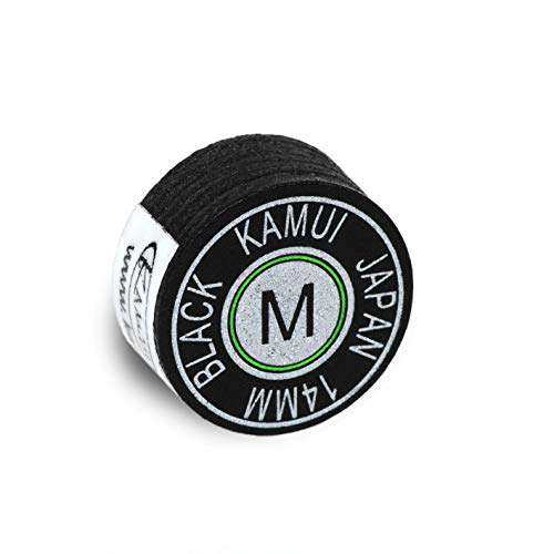 KAMUI Black Laminated Pool Billiard CUE TIP - 1 pc - Medium - 14 mm