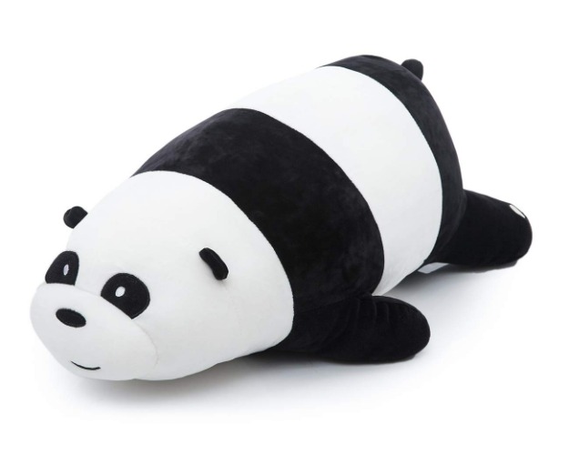 Toys Studio 27.5 Inch Big Panda Plush Pillow Soft Panda Stuffed Animal Plush Toy for Kids Boys Girls - Black&white