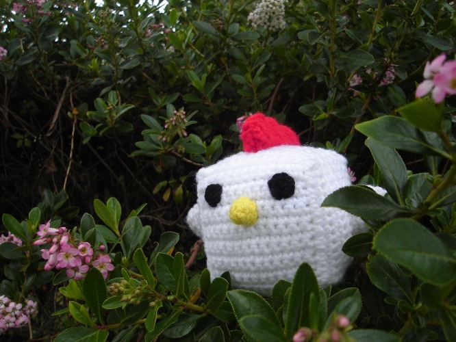 Crocheted Baby Chicken Plush ( Different Colors Available ) - White