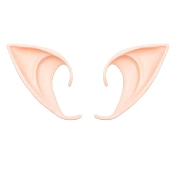 Elf Ears Cosplay Masquerade Accessories - Fairy Pixie Soft Pointed Tips Anime Party Dress Up Costume for Halloween Christmas Party (1 Pair-Short)