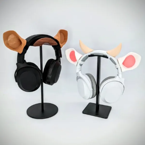 Cow Ears for Headphones Calf Headset Attachment Anime Twitch | Etsy