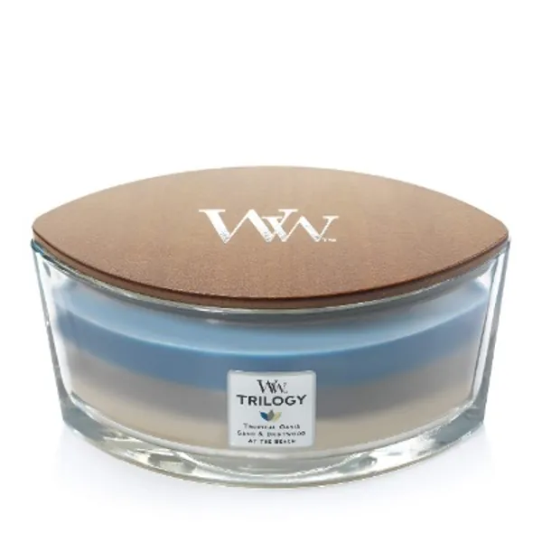 Woodwick Ellipse Trilogy Scented Candle with Crackling Wick, Nautical Escap