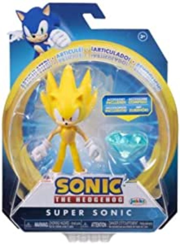 Sonic the Hedgehog 4" Articulated Action Figure Collection (Choose Figure) (Super Sonic) - Super Sonic