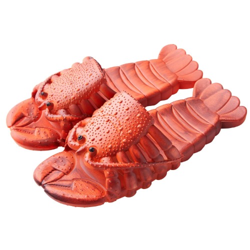 JOYEAR Women Men Lobster Slippers Couple Summer Beach Slipper Bath Sandals Pool Shower Shoes