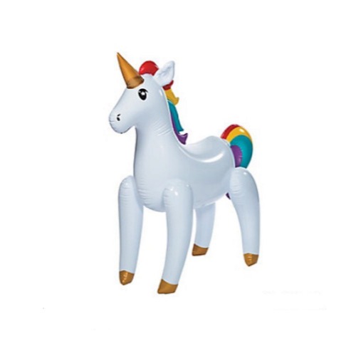 Large Inflatable Unicorn (blows up to 4 feet tall) Fun Party Decorations and Novelty Gift