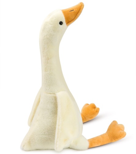 15.7" Swan Stuffed Animal, Soft Smooth Goose Plush Stuff Toy Gifts for Child Boys Girls (White)