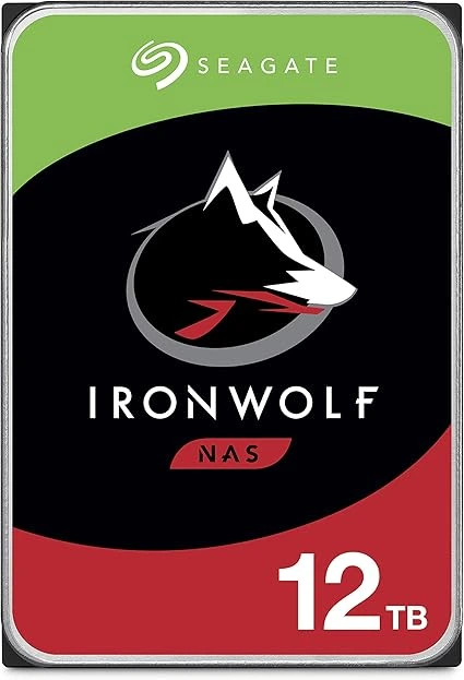 Seagate IronWolf 12TB CMR 3.5" SATA 6Gbps 7200RPM 256MB Cache NAS HDD Internal Hard Drive for RAID NAS 3 Year Rescue Services (ST12000VN0007) 