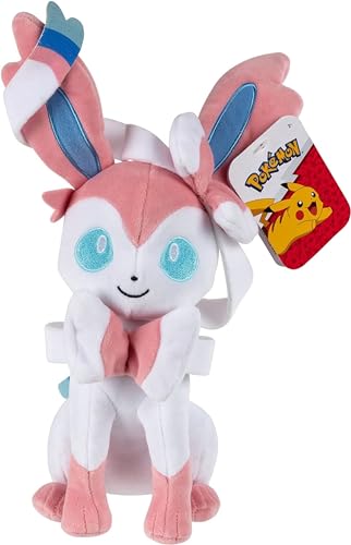 Pokémon Peluche Sylveon Nymphali 20 cm – Jouet Nouvelle Vague 2022 – Peluche Licence Officielle