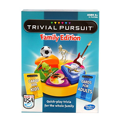 Hasbro Gaming Trivial Pursuit Game: Family Edition Board Game, Family Trivia Games for Adults and Kids, 2+ Players, Ages 8+ (Amazon Exclusive) - Trivial Pursuit