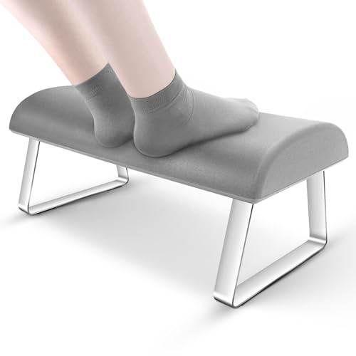 Footrest, Under Desk Foot Rest, Sturdy Foot Stool Under Desk, Ergonomic Foot Rest Cushion for Office Working Home Travel, Grey