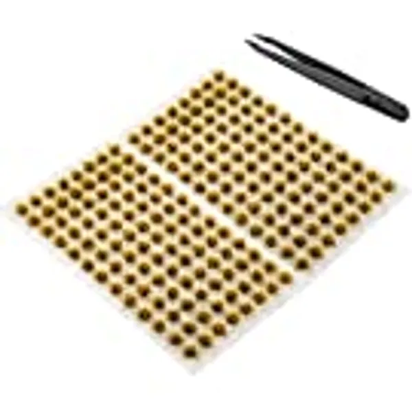 208 Pcs Static Grass Model Grass Tufts Railway Artificial Grass Miniature Grass Tuft Terrain Kit for DIY Model Railway Fairy Garden Diorama Scenery (Set B)