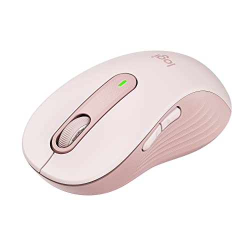 Logitech Signature M650 Wireless Mouse - for Small to Medium Sized Hands, 2-Year Battery, Silent Clicks, Customizable Side Buttons, Bluetooth, for PC/Mac/Multi-Device/Chromebook - Rose - Rose - Right Handed - Small-Medium Size