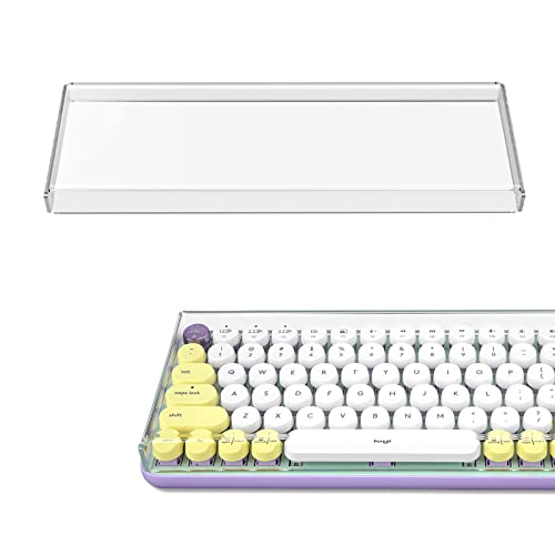 Geekria Keyboard Dust Cover, Keypads Cover for 75% Compact 84 Key Keyboard, Compatible with Logitech MX Mechanical Mini, Logitech POP Keys Mechanical, Keychron K2 Keyboard (Clear Acrylic) - Clear