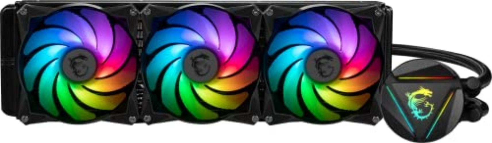 MSI MAG Core Liquid 360R V2 AIO Liquid CPU Cooler, 240mm Radiator, Dual 120mm PWN Fans, ARGB Lighting Controlled by Software, LGA1700 and AM5 Ready , Black - MAG CORELIQUID 360R V2