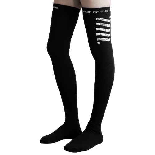 CSRT-01 Black Thigh High Socks | US Women 6-9