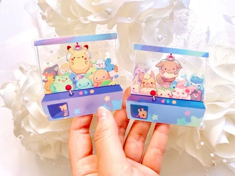 Pikachu Eevee Claw Game Sticker Set clear Vinyl | Etsy