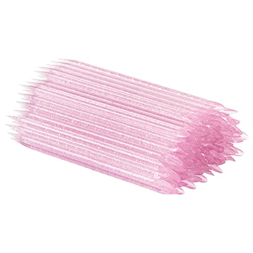 Vaincre 100 PCS Disposable Nail Stick Cuticle Pusher bulk, Nail Care Sticks, Cuticle Manicure and Pedicure Stick for Fingernail, Cleaning Cuticle Stick (Pink) - Pink